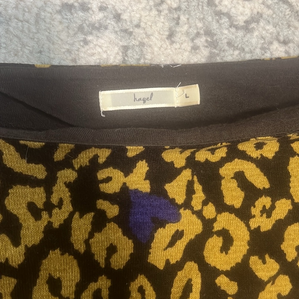 Anthropologie Hagel Leopard Sweater Dress Size Large - Picture 2 of 8